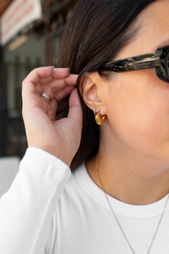 Iris Huggie Earrings